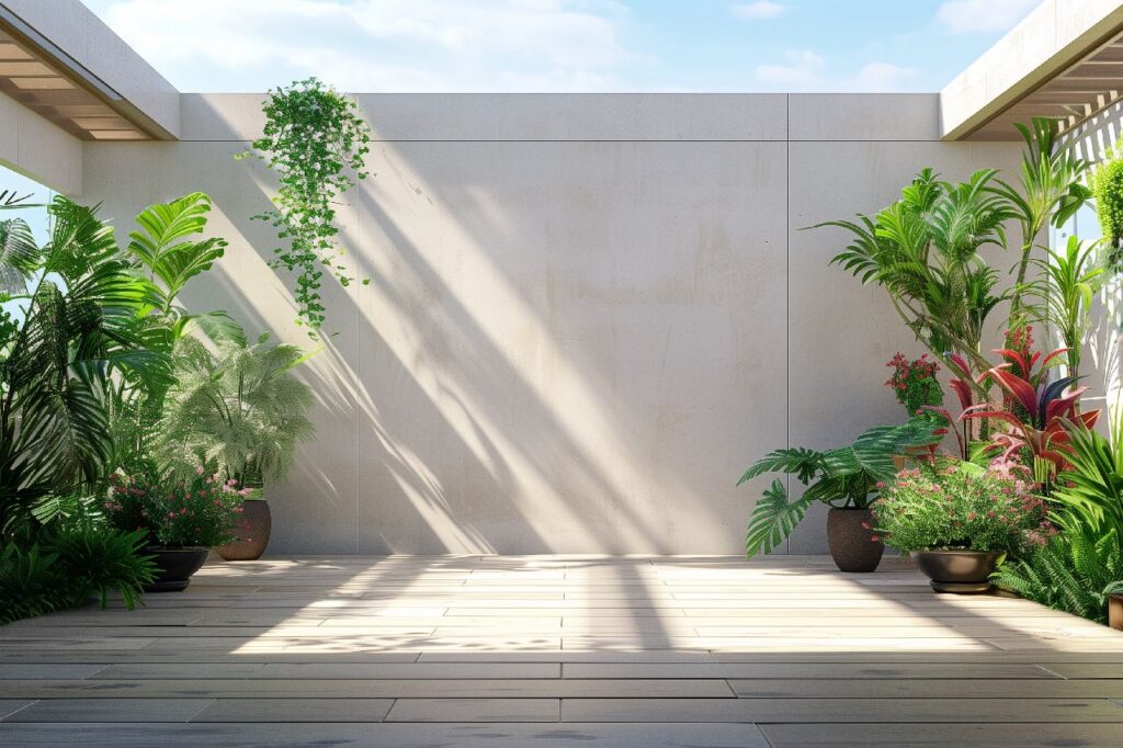 geplant ist auch eine Atrium- und eine Dachterrasse